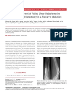 Successful Treatment of Failed Ulnar Osteotomy by Concurrent Radial Osteotomy in A Forearm Malunion