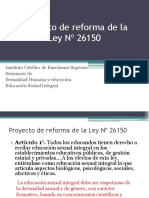 Proyecto Reforma de La Ley 26150