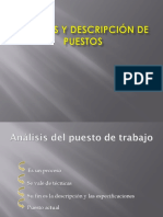 Descripción y análisis de puestos de trabajo