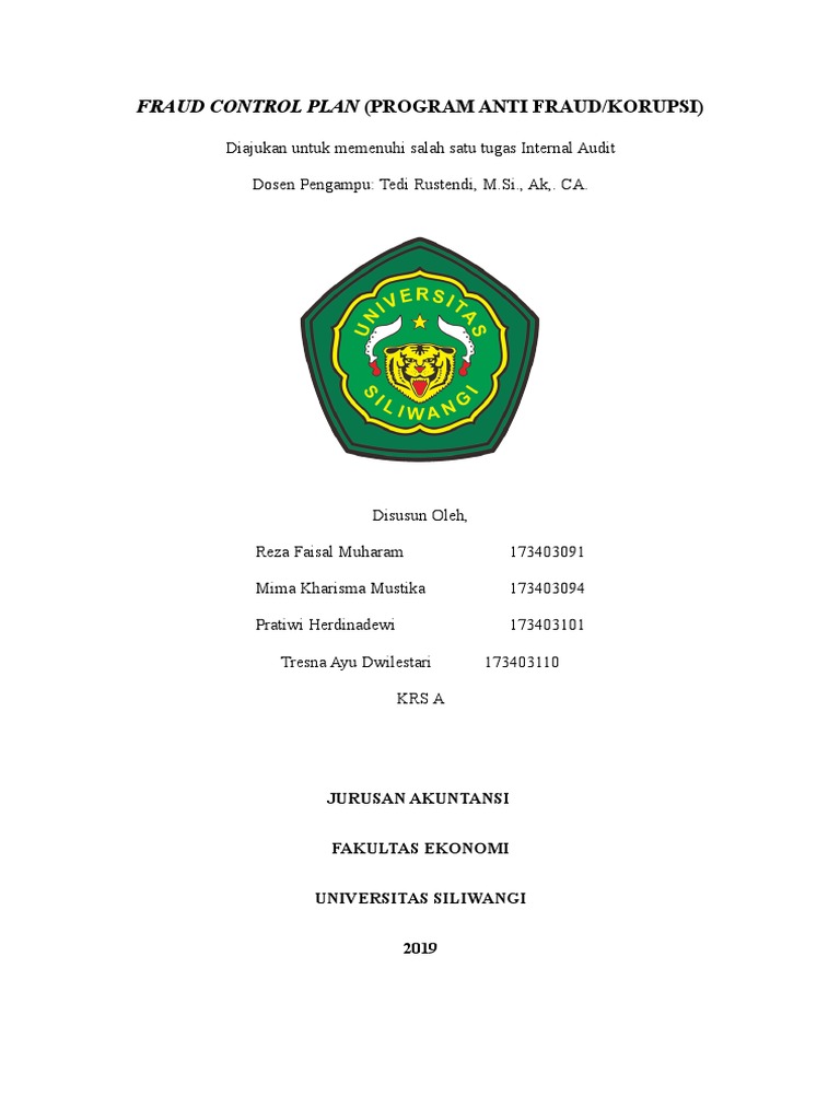Fraud Control Plan | PDF