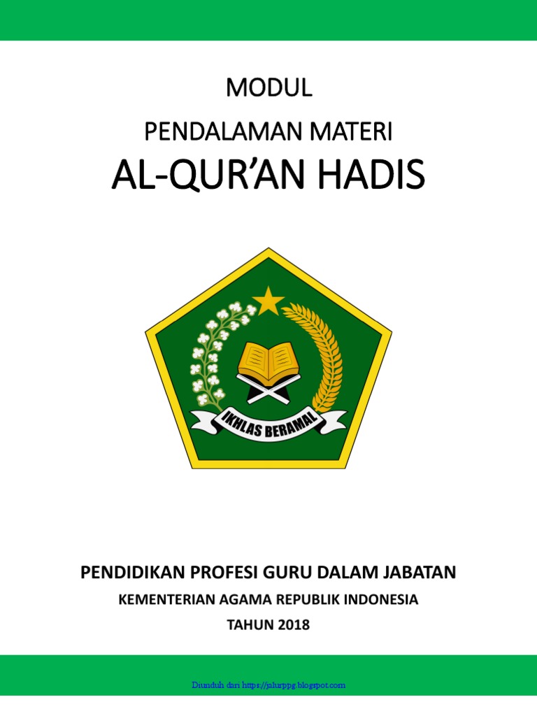 Modul Ppg Qur An Hadits Jalurppg Blogspot Com Pdf