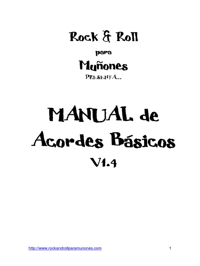 Manual de Acordes Básicos de Guitarra | PDF | Escala (música) | Acorde ...