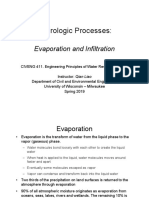 Hydrologic Processes:: Evaporation and Infiltration