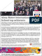 Alma Mater International School Top Achievers