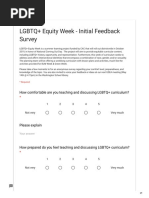 LGBTQ Equity Week - Survey