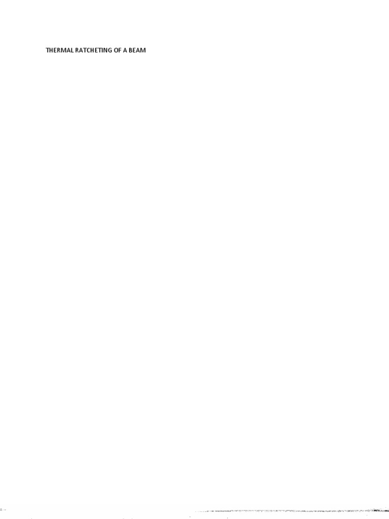 Thermal Ratcheting of A Beam PDF Deformation (Engineering