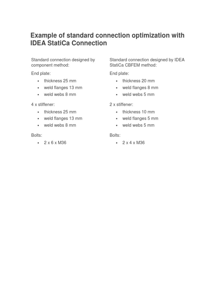 Connection Optimization with IDEA StatiCa | PDF | Home & Garden