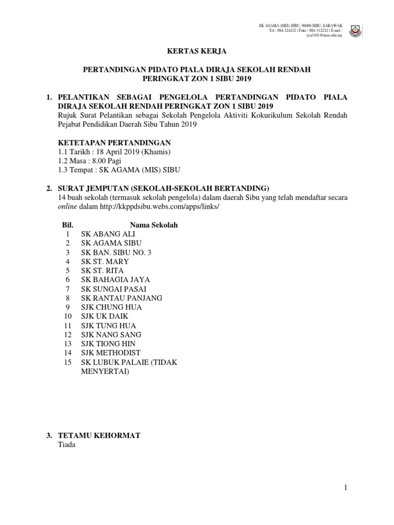 K Kerja Pidato 2019 Docx
