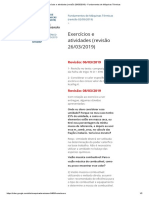 Exercícios e Atividades (Revisão 26-03-2019) - Fundamentos de Máquinas Térmicas