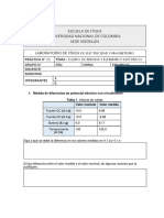 Informe de Laboratorio Con Multimetro