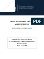 Comunicación - SOCIALIZACION DEL PROCESO DE EVALUACION DOCENTE