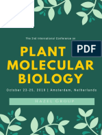 The 2nd International conference on Plant and Molecular Biology (PMB 2019) Brochure