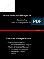 Oracle Enterprise Manager V4: David Leroy Product Management, SMP