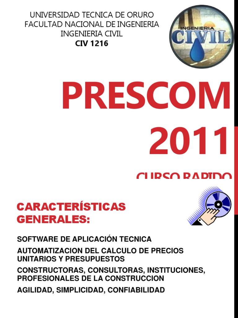 Curso Prescom | PDF | Presupuesto | Ingeniería Informática
