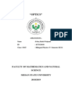 "Optics": Faculty of Mathematics and Natural Science Medan State University 2018/2019