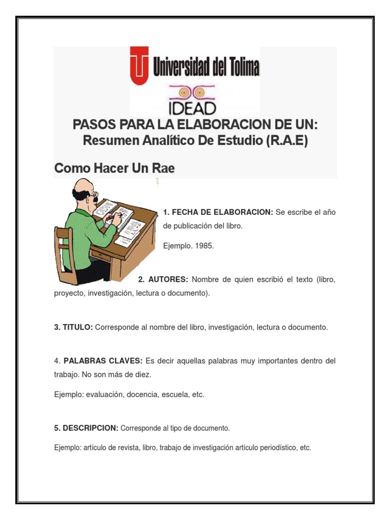 RAE - Resumen Analitico de Estudio | PDF