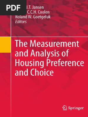 The Measurement And Analysis Of Housing Preference And Choice Pdf Attitude Psychology Utility