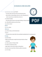 Sample Schedule For Child With Adhd Product