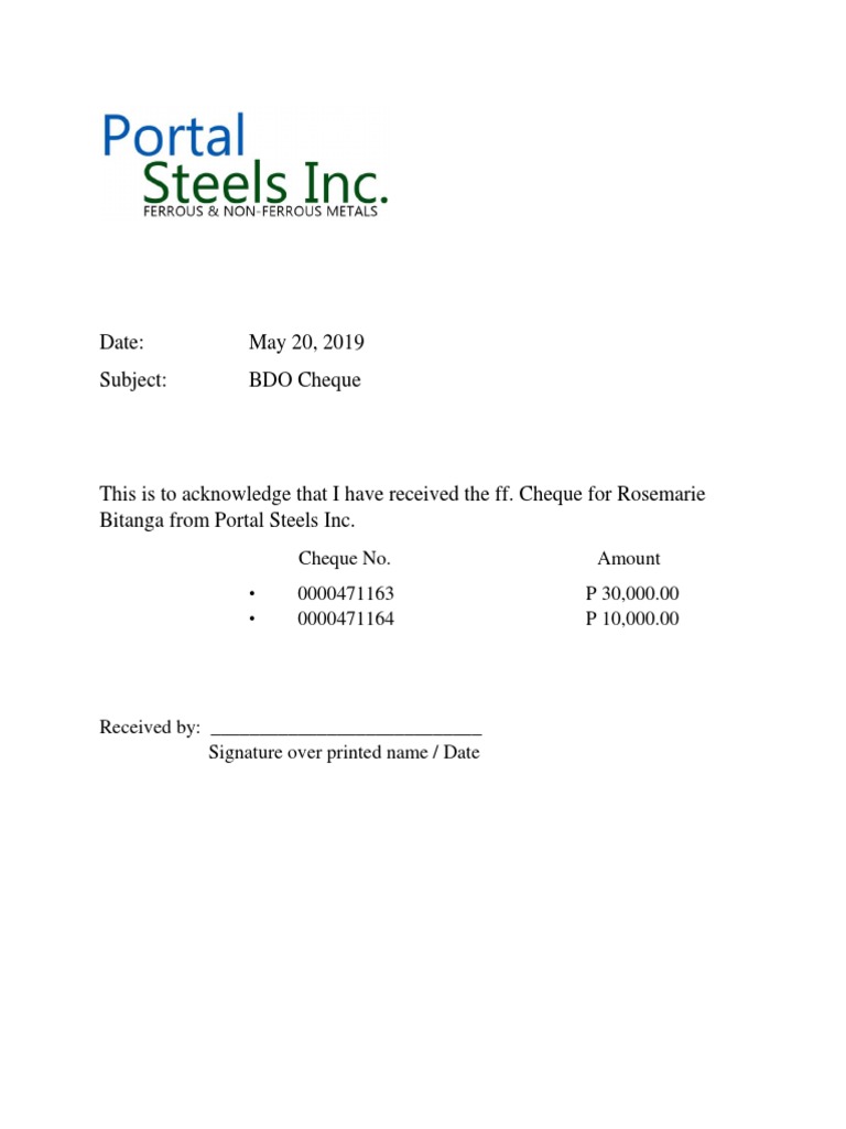 Cheque RC | PDF | Business