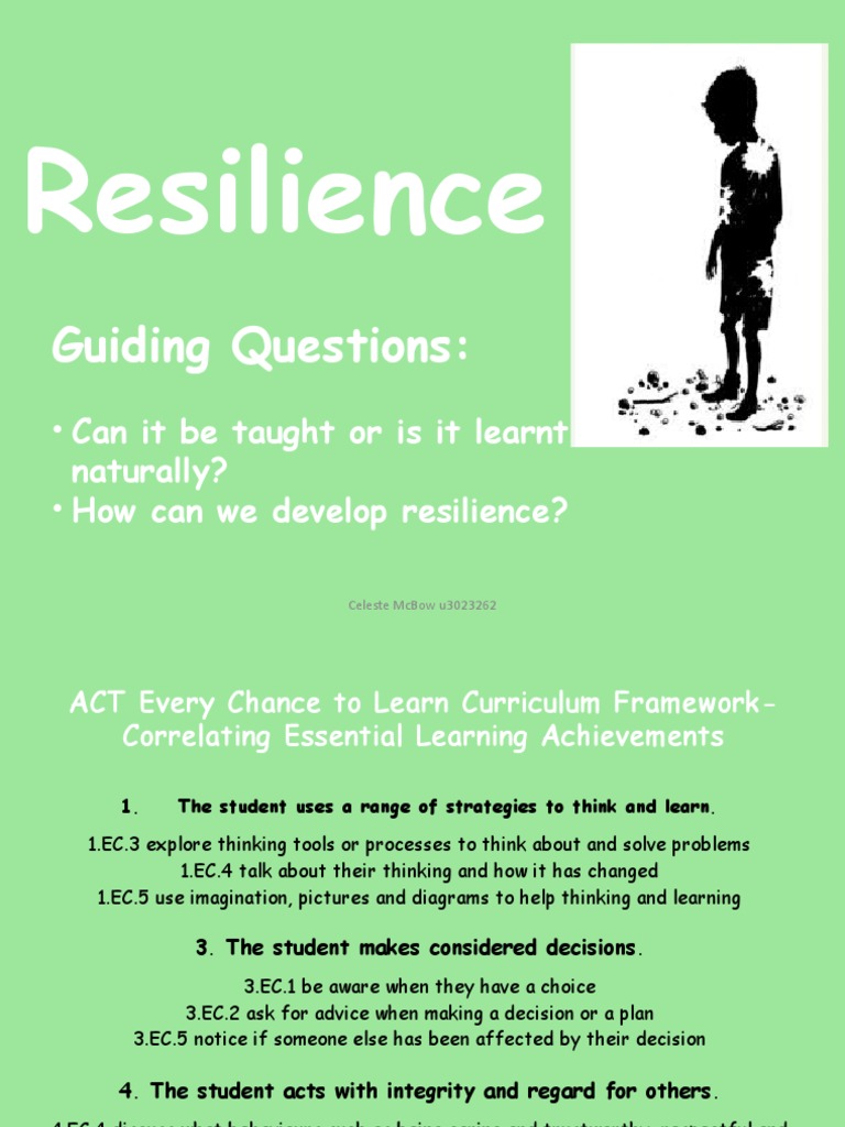 Developing Resilience in Children | PDF | Psychological Resilience ...