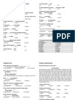 Final Exam Workshop Units 3 and 4 Level 1