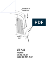 Site Plan: SCALE 1:1000 LAND AREA - 1153.35m Building Food Print - 576.17M
