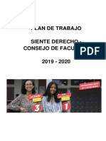 Plan de Trabajo Siente Derecho Consejo de Facultad de Derecho 2019 - 2020 (1)