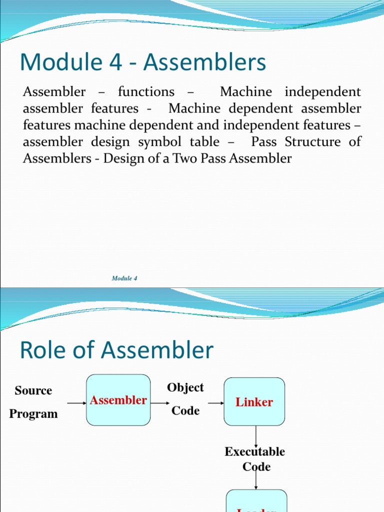 Module 4 - Assemblers | PDF | Assembly Language | Computer Program