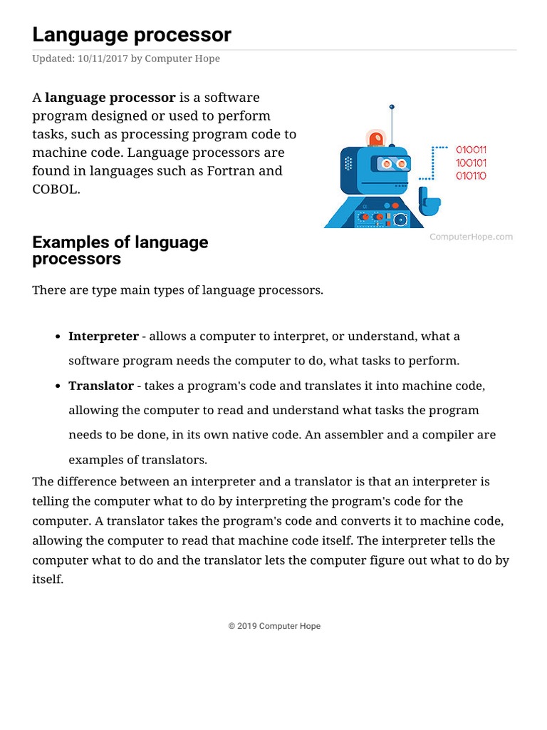 What Is A Language Processor | PDF