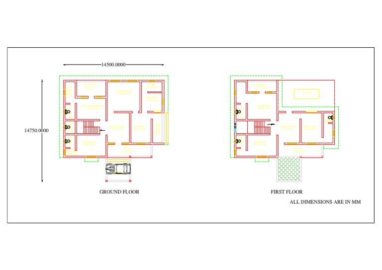 House Floor Plan Dimensions in MM | PDF | Room | Houses