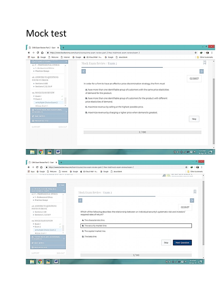Mock Test Document | PDF