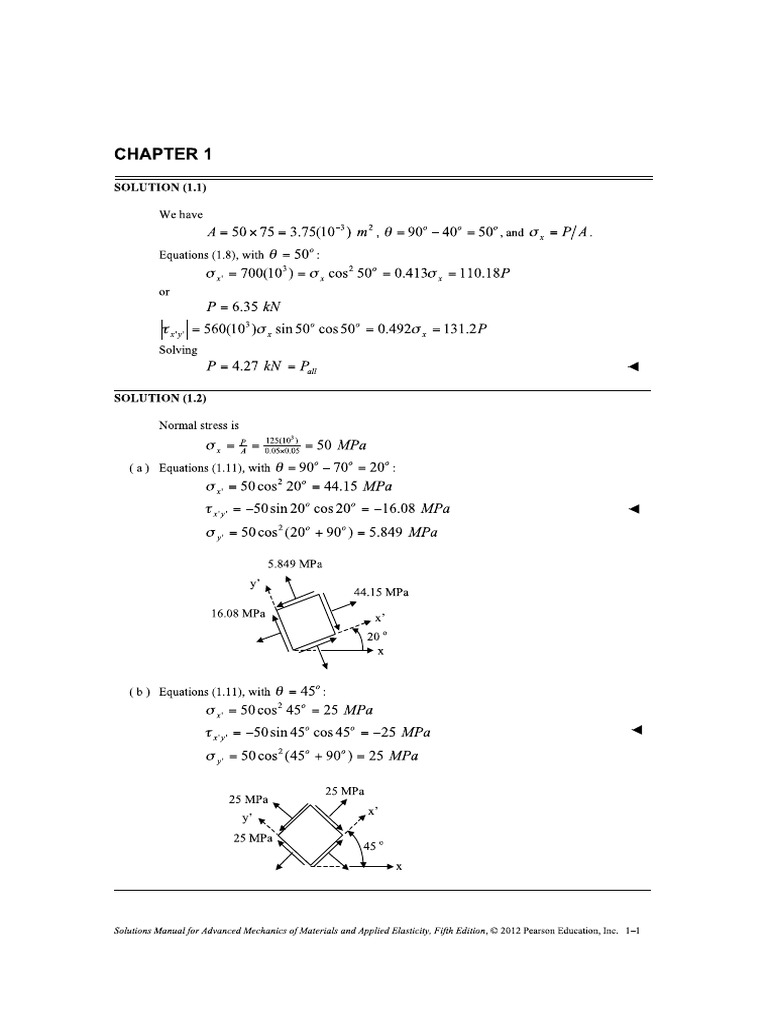 Advanced Mechanics Of Materials And Applied Elasticity 5th Edition