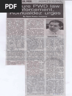 Peoples Journal, May 20, 2019, Ensure PWD law enforcement, Romualdez urges.pdf