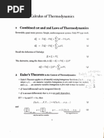 Calculus of Thermodynamics Handout