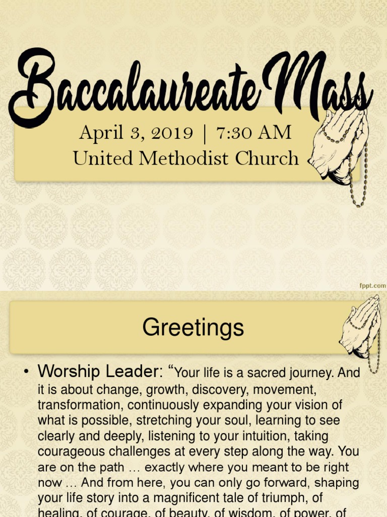 Baccalaureate Mass Pdf God The Father Eucharist