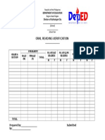 Oral Reading Verification: Department of Education Division of Guihulngan City