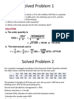 Inventory Management Self Study Exercises