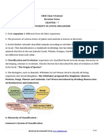 CBSE Class 9 Science Chapter – 7 Diversity in Living Organisms Revision Notes