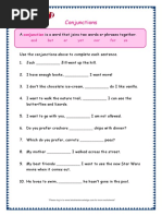 grade 3 grammar worksheets conjunctions5 pdf