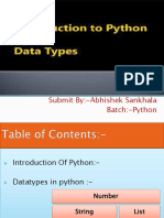 Python Data Types and Applications