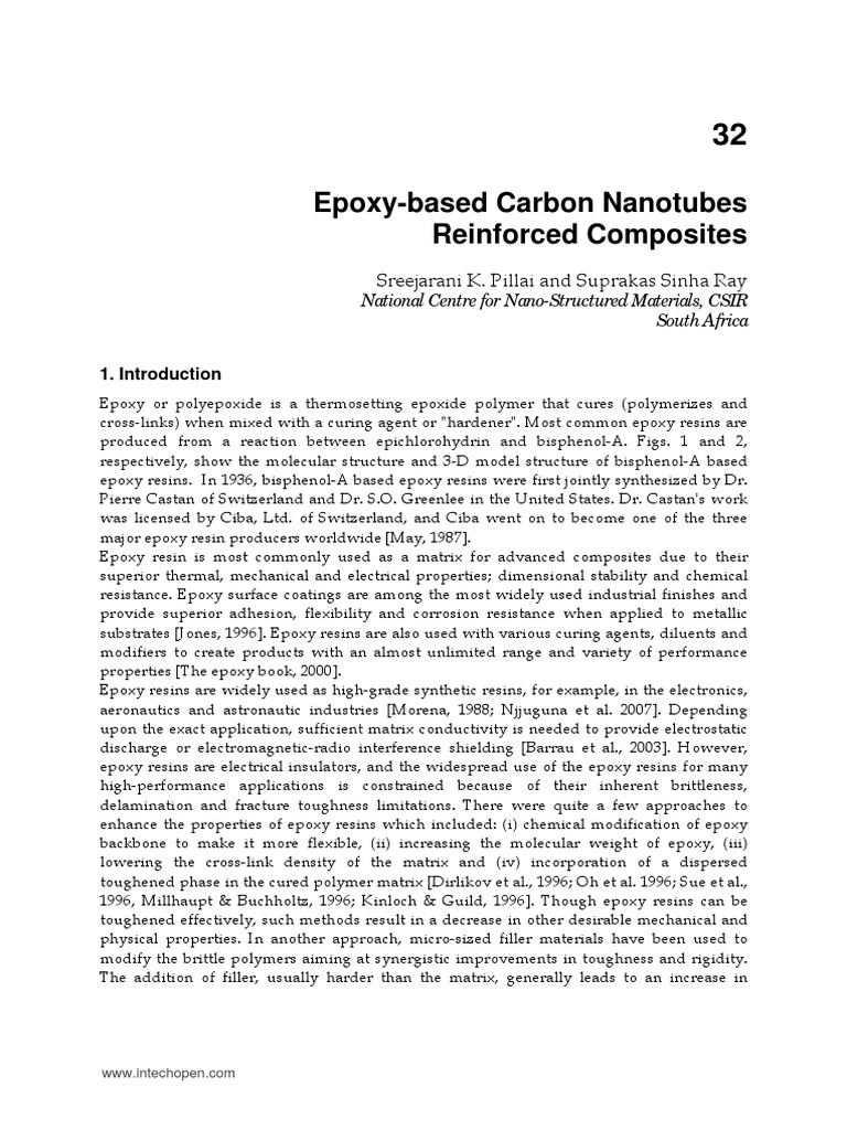 Epoxy Based CNTs | PDF | Carbon Nanotube | Composite Material