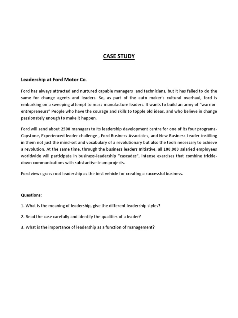 Management Case Study | PDF