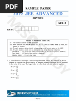 Jee Advanced 2019 Physics Sample Question Paper Part-2