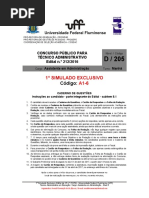 Simulado para concurso de Tecnico Adm Educação