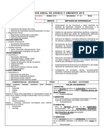 Programación anual de ciencia y ambiente 2019 secundaria 3ero