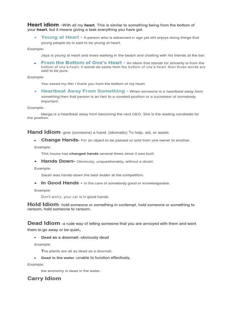 Idioms