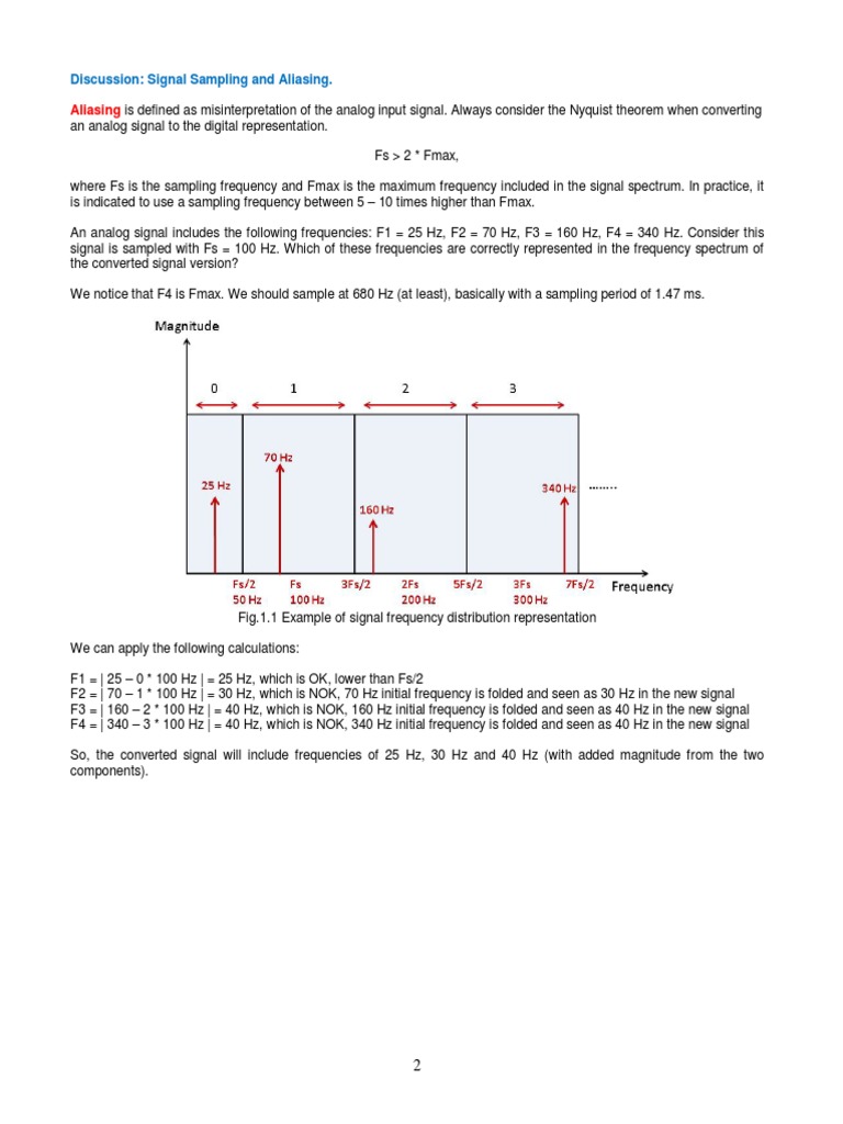 Signal Sampling and Aliasing Explained | PDF