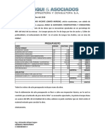 Presupuesto SR Pedro Lobato