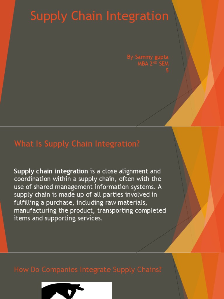 Supply Chain Integration Overview | PDF | Business