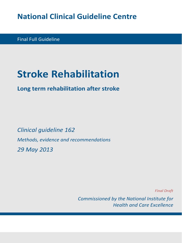 cg162 Stroke Rehabilitation Full Guideline3 PDF | PDF | Physical ...